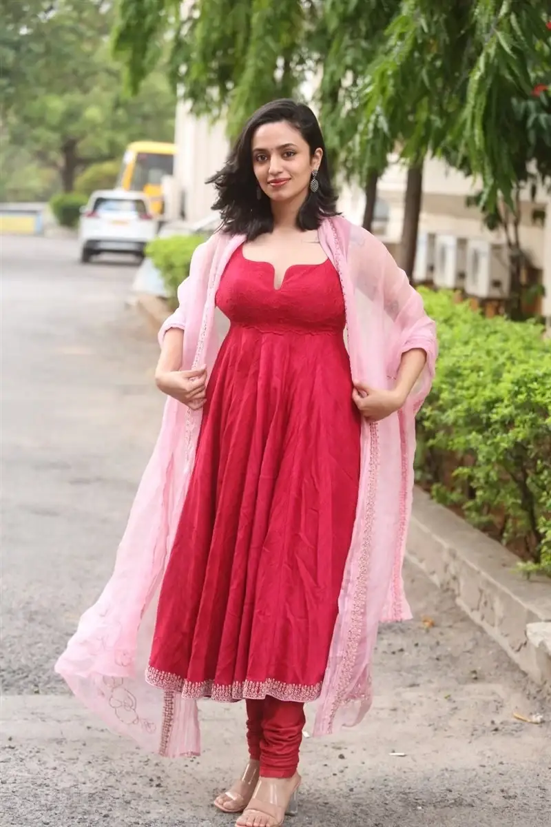 Telugu Actress Malavika Nair at Anni Manchi Sakunamule Movie Thanks Meet